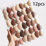 12-Pack Coffee Color Beauty Blenders – Flawless Foundation Application for Holiday Parties – Makeup Sponge Set
