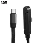Quick Charge Flat Phone Charger Type C 240W Foldable Stand Fast Charging Kick Cable Stand Holder Cord for IPhone 17 16 Samsung - Image 7