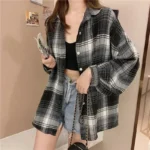 Plaid Shirt Women Fashion Autumn Long Sleeve