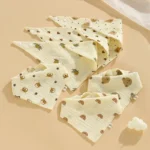 6pcs Cotton Baby Bibs Triangle Scarf 4-layer Gauze Newborn Saliva Towel Anti-spitting Milk Muslin Burp Cloth Babies Accessories - Image 3