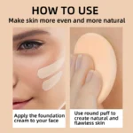 9-Color High Coverage 1pc Foundation Concealer Cover Anti Dark Circle Freckle Long Lasting Waterproof BB Cream Face Makeup Base - Image 2