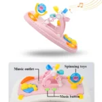 2 in 1 Baby Walker with Music & Light Spinning Toy Dining Tray Safety Brake Floor Mats Push Handle Baby Push Walker Anti-slip - Image 3