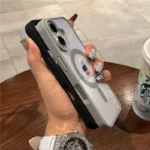 Luxury For Magsafe Transparent Case For iPhone 17 16 15 14 13 12 11 Pro Max Mini 17 Air Magnetic Wireless Charge Bumper Cover