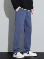4 Colors New Straight Men's Pants Baggy Casual Lyocell Comfortable Stretch Trousers Male Wide Fashion Korean Pants Streetwear - Image 4