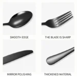 30-piece stainless steel western tableware set cross-border selling 6 people with high-grade silver steak knife and fork set. - Image 4
