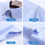Men’s new short sleeve thin shirt Oxford woven shirt breathable business leisure free ironing spring and summer slim fit