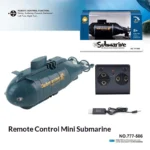 Mini Remote Control Submarine Toy, Light Up Nuclear Submarine Model, Electric RC Boat Educational Toy for Kids