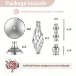 2/10 Piece Metal Vase Set, Wedding Party, Birthday Party, Christmas and Halloween Decoration - Image 6