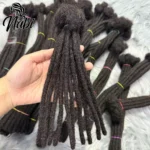 Nabi Original Dreadlocks Human Hair 6-20 inch 80 Strands Full-head Handmade Remy Human Hair Locs Extensions for Afro Men Women - Image 4