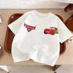 Summer Clothing Printed Cartoon Car Boys Tshirts Tops Short-sleeved Children's Wear Round Collar T-shirt Kids Costume T Shirts - Image 7