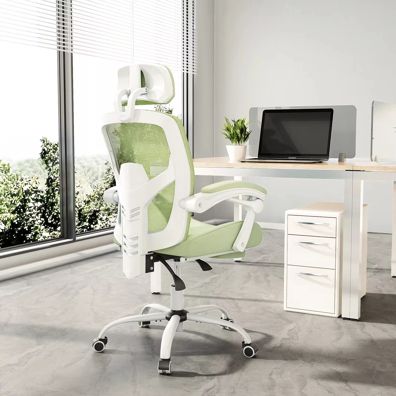 S352a7466bff34064afbaa8cb7fe042f0K.webp JHK Ergonomic Reclining High Back Mesh Living Room Rocking Gaming Chair Computer Desk Swivel Rolling Lumbar Support Pillow - Image 1