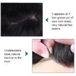 6x8 Toupee for Men Man Hair System Mono and PU Base 6 inches Human Hair Straight Breathable Natural Men's Prosthesis Capillary - Image 6