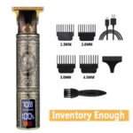 Electric Barber T9 Upgraded LCD Rechargeable Retro Oil Head Carving Electric Push Shear Pubic Hair Clipper Machine for Women - Image 7