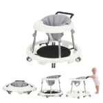 Wismind Baby Walker with Adjustable Height, Foldable Toddler Walker with Wheels & Activity Tray - Image 9