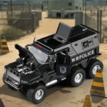 1:32 SWAT City Police Truck Diecast Model Off-road Vehicle with Sound Light Sport Car Collection Toy Car Gift for Kids Children - Image 6