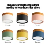 Macaroon LED Downlight  5W 7W 9W12W15W Nordic wood modern Led surface mounted ceiling light spotlight interior decoration light - Image 5