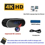 New 4K HD WiFi wireless mini camera, supporting remote viewing, infrared night vision, motion detection, and home mini cameras