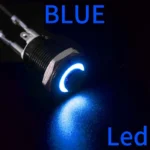 1NO High head Waterproof Metal Push Button Switch LED Light Self-locking/reset 3/6/12/24/220V 8/10/12/16mm Oxidized black