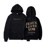 Jesus Loves You Print Pullover Hoodies Women's Hoodie Autumn Winter Men Streetwear Sweatshirt Unisex - Image 2