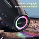 Zealot-S97 80W high power bluetooth speaker portable RGB colorful light waterproof wireless subwoofer 360 stereo surround TWS FM - Image 3