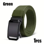 All Metal Buckle Belt Tactical Belt Quick Release Outdoor Military Belt for Man Soft Real Nylon Sports Training Pants Black Belt - Image 12