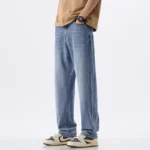 Lyocell Thin Men's Vintage Jeans Casual Loose Denim Pants - Image 2