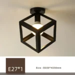 Retro E27 Ceiling Lights for Balcony Corridor Indoor Interior Black Ceiling Lamps Decor Metal for Bedroom Aisle Porch AC110-220V - Image 7