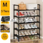 Multiple Layers Metal Shoe Rack, Large Capacity Shoe Organizer for Entryway, Closet, Garage, Shoe Shelf for Living Room
