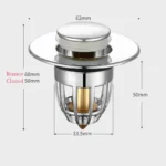 Universal Bathroom Sink Stopper Filter Kitchen Accessories Anti Clogging Basin Pop-up Sink Shower Strainer Drain Hair Catcher - Image 2