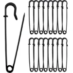 5/10/20PCS Extra-Large Steel Safety Pins 75mm(3") Heavy Duty Big Safety Pin Stainless Steel Spring Lock Pins for Clothes Crafts - Image 10