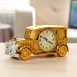 1Pc Old Car Alarm Clock Retro Nostalgic Digital Pointer Plastic Desk Clock Alarm Clock - Image 5