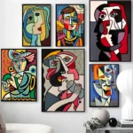 1PC Abstract Picasso Art Classic Poster Self-adhesive Art Waterproof Paper Sticker Coffee House Bar Room Wall Decor - Image 3