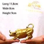 Feng Shui Mascot Copper  Bull Wall Street Cattle Sculpture Cow Statue Office Decor Crafts Gift - Image 7