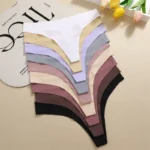 4PCS Ultra-thin Seamless Underwear Women's Invisible Panties Sexy Ice Silk Thongs Low Waist Breathable Bikini Stretchy Lingerie - Image 2