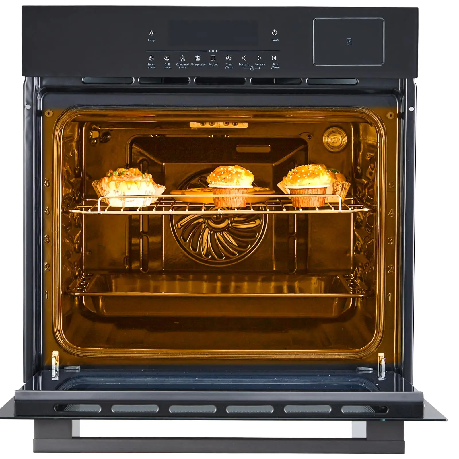 S3885a02f9bc34b06b300a34f9d2927f5K.webp 24 Inch Built-in Electric Oven, 2.5 Cu.ft Single Wall Convection Oven With 8 Cooking Modes, Touch Control, 3000W 240V - Image 1