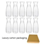 Plastic stripes vases transparent diy florals arranging crafts holiday home decor suitable for table decor Flower bottle