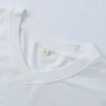 T-shirt Short Sleeved V-neck White High Quality Fabric Pure Cotton