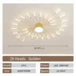 Creative Fan Shaped LED Ceiling Lamp Modern Living Room Light Home Decor Dining Bedroom Kids Room Interior Ceiling Pendant Lamp - Image 14