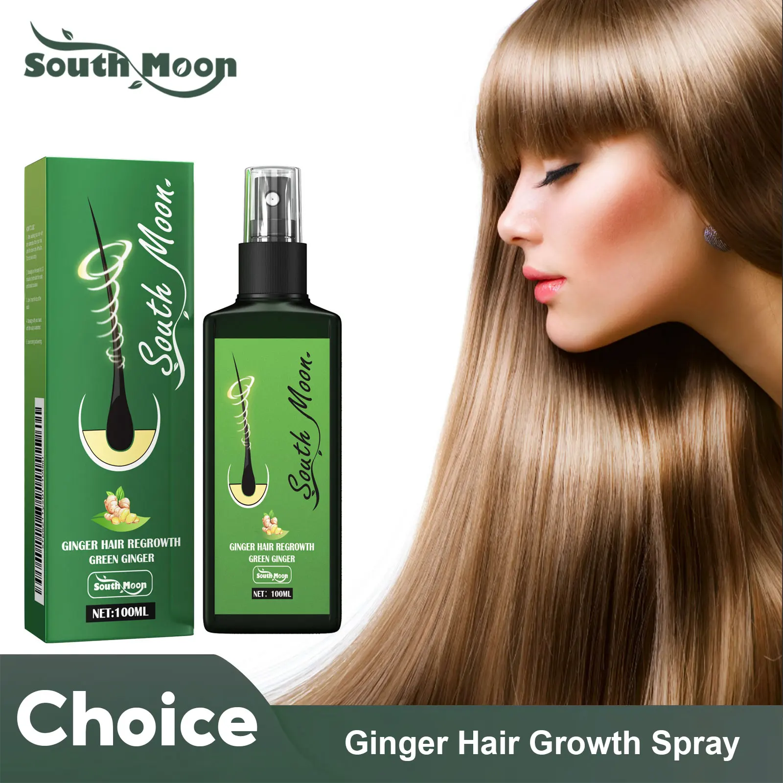 S396b6af8e1af4a689ff99ab90eaa4775b.webp Ginger Hair Spray Promote Growth Anti Loss Improve Thin Dry Breakage Hair Nourish Root Scalp Damaged Treatment Hair Grow Spray - Image 1