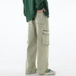 Men Cargo Jeans Baggy American High Street Y2K Multi-pocket