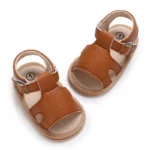 Fashionable 0-18M Baby Sandals With PU Upper High-Quality Soft Sole Anti Slip Exposed Toes Summer Outdoor First Walk - Image 6