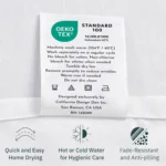 Queen Size Cotton Sheets Set with Deep Pockets, Soft Sateen Weave, Breathable and Durable Bedding in White