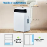 14000 BTU Portable Air Conditioners, 3-In-1 Free Standing Cooling AC Unit With Fan, Dehumidifier, Remote Control, Sleep Mode - Image 3