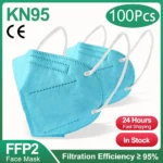 10-200Pcs FFP2 Masks kn95 Mascarillas KN95 Face Mask Filter 5Layers mascarillas quirurgicas homologadas Reusable Black FFP2 Mask