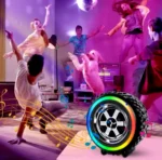 Creative Car Wheel Shape Wireless Speaker with Led Light Portable Outdoor Bluetooth Music Speaker Car Decor for Funny Gifts - Image 6