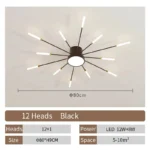 Creative Fan Shaped LED Ceiling Lamp Modern Living Room Light Home Decor Dining Bedroom Kids Room Interior Ceiling Pendant Lamp - Image 11