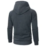 Autumn winter men's solid color hooded - Image 3