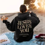 Jesus Loves You Print Pullover Hoodies Women's Hoodie Autumn Winter Men Streetwear Sweatshirt Unisex