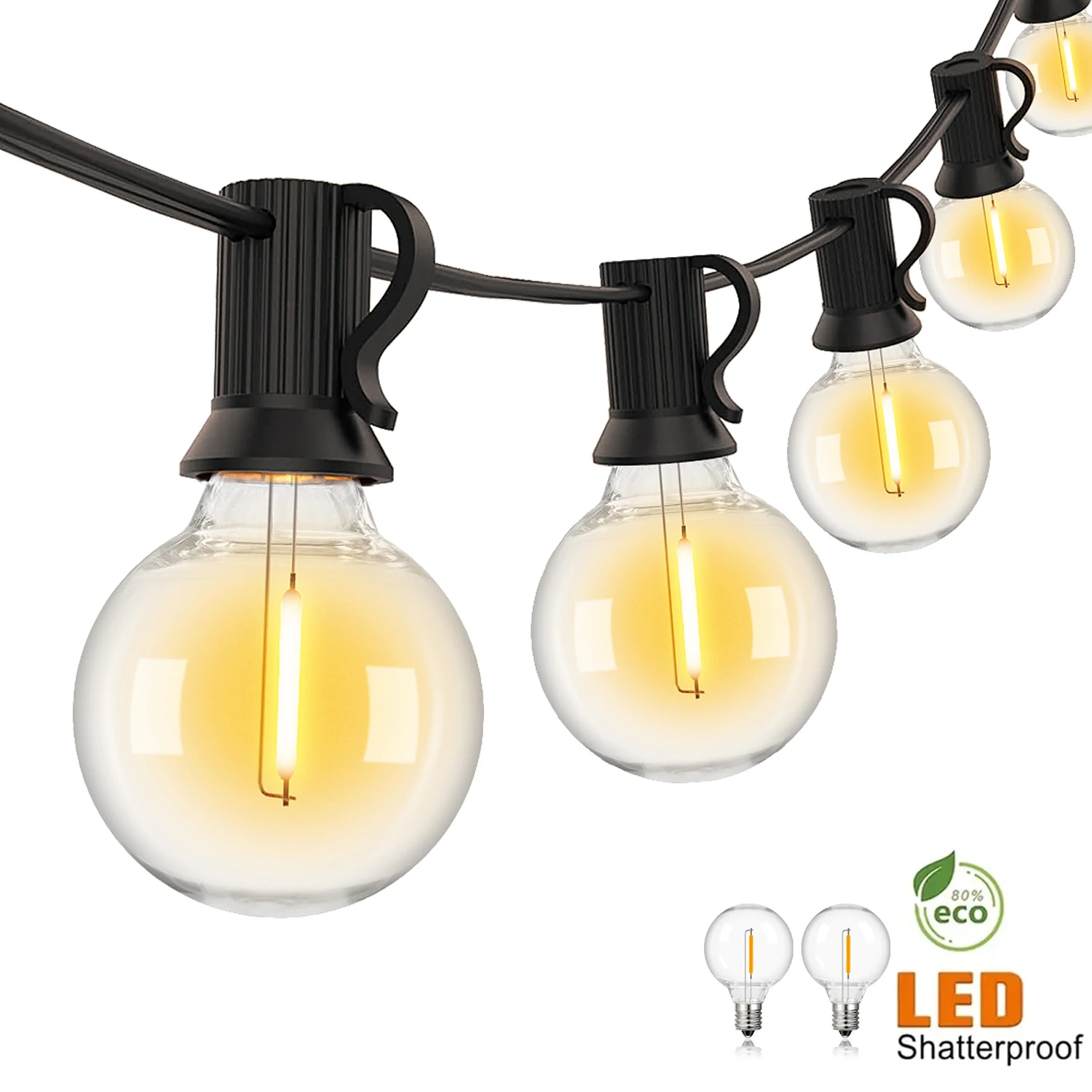 S3ab12b43519b474e911c5a6f83667df0M.webp G40 Outdoor Garland String Lights Shatterproof Waterproof Plastic Led Bulb Vintage Connectable Patry Patio Decor Light Chain