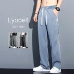 Lyocell Casual Trousers Summer Thin Men's Baggy Jeans